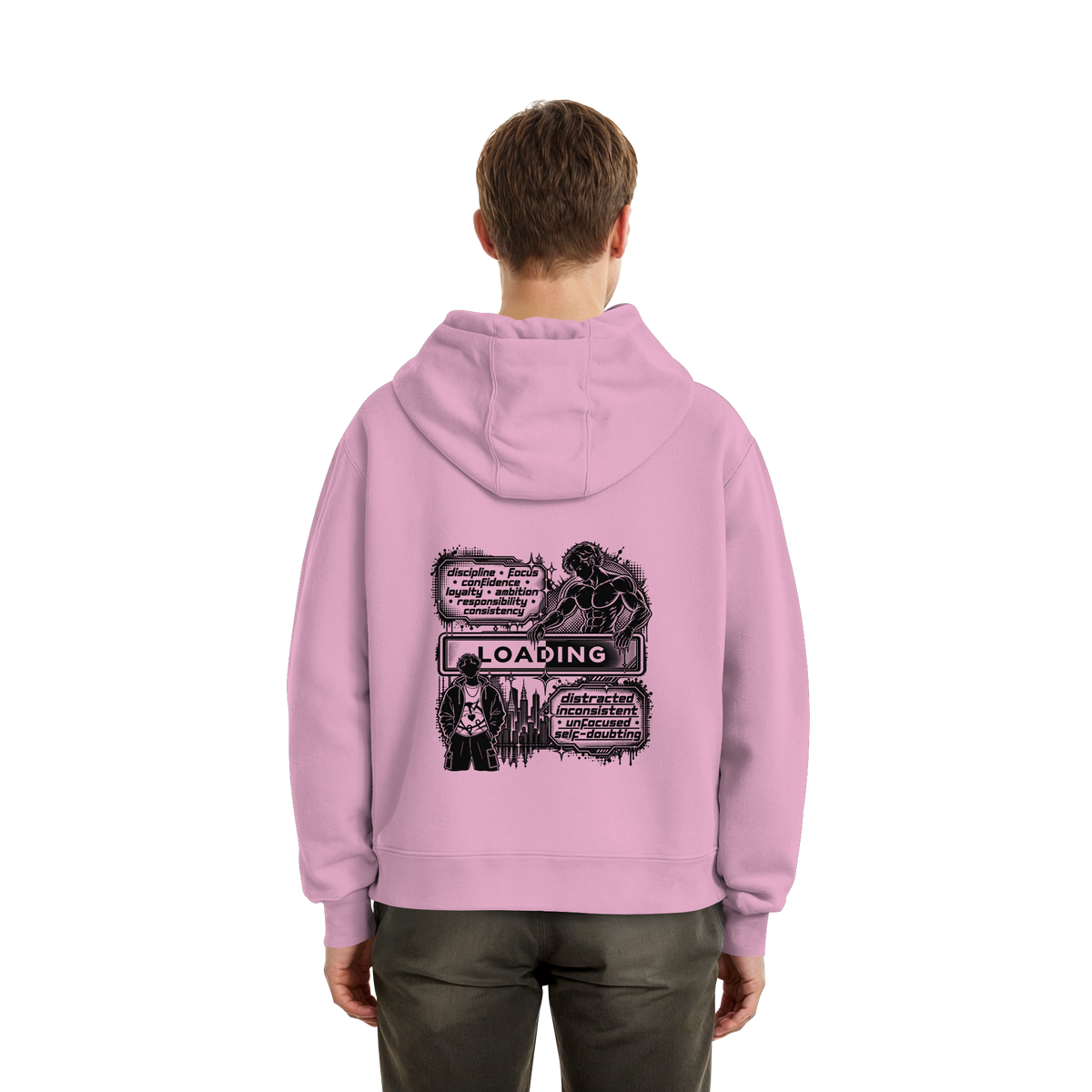 LOADiNG BASiCS - Pelüş Kesim Kapüşonlu Sweatshirt