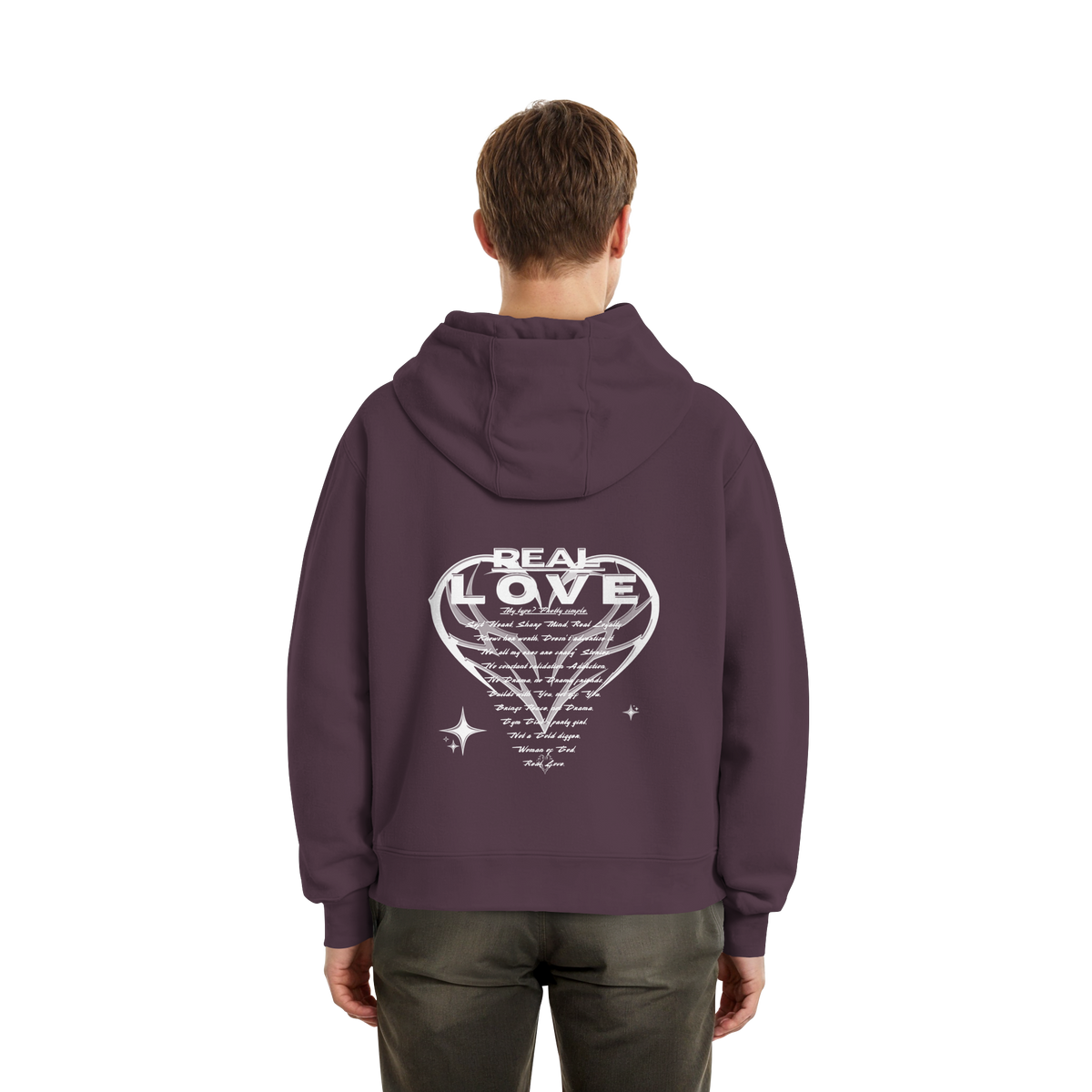 LOS BÁSICOS DE REAL LOVE - Sudadera con cremallera y corte cuadrado afelpada