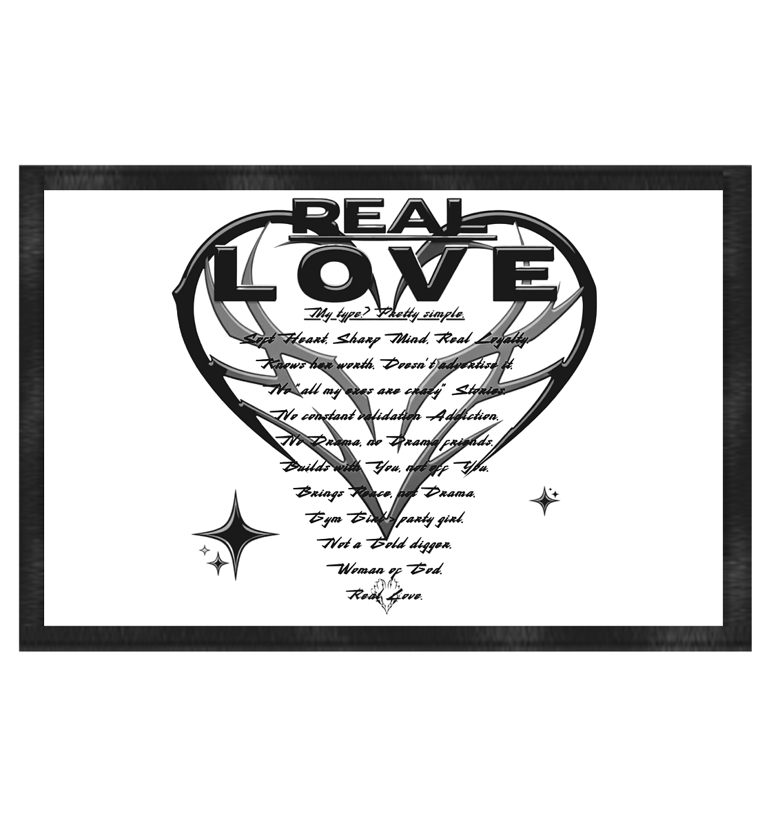 The REAL LOVE BASiCS - Fußmatte 60x40cm