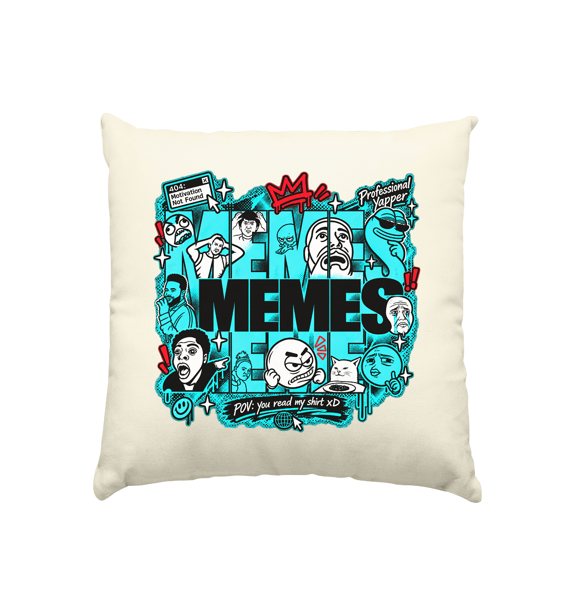 The Meme - Kissen natur 40x40cm