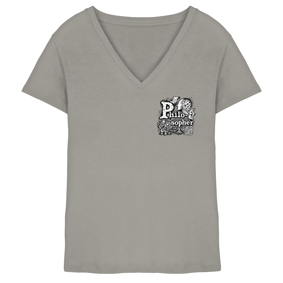 The Philosopher – Damen-V-Shirt