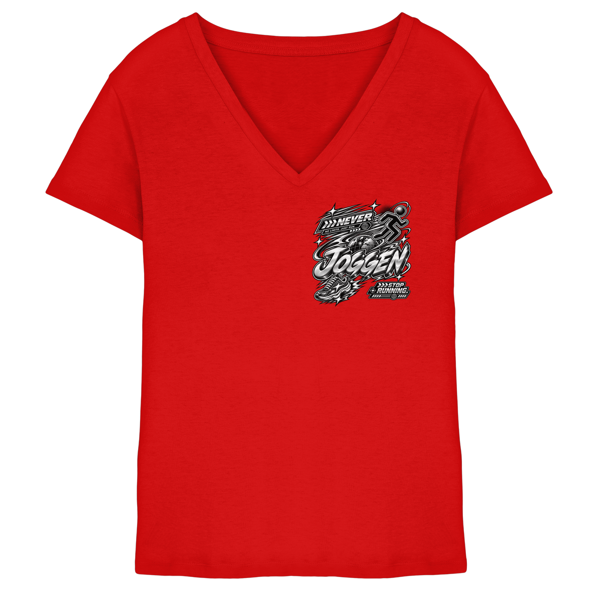 Das JoGGer BASiCS - Damen-V-Neck-Shirt