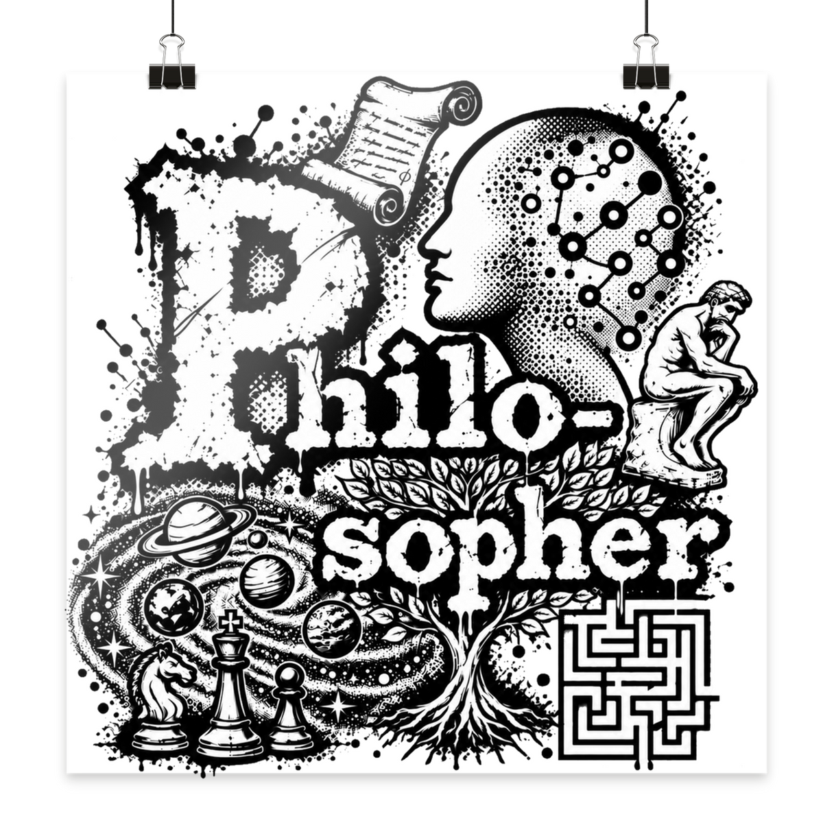 Der Philosoph - Poster 30x30
