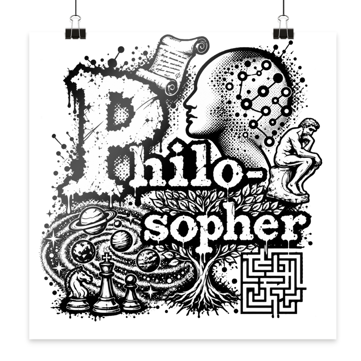 Der Philosoph – Poster 50x50