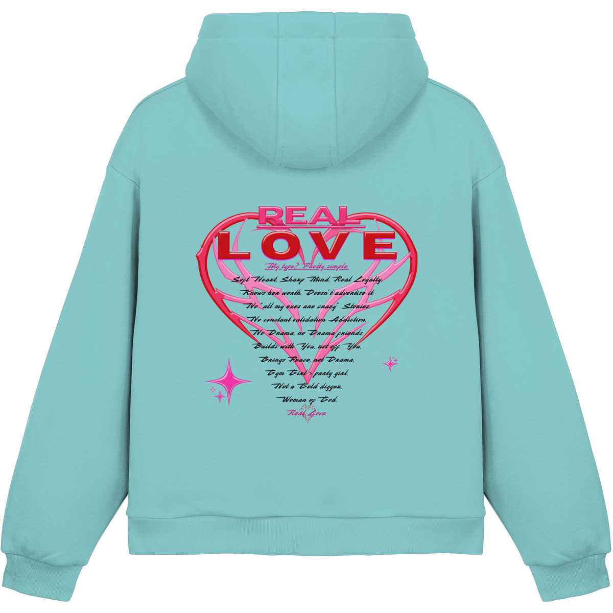 The Real Love - Peluş Kutulu Kapüşonlu Sweatshirt