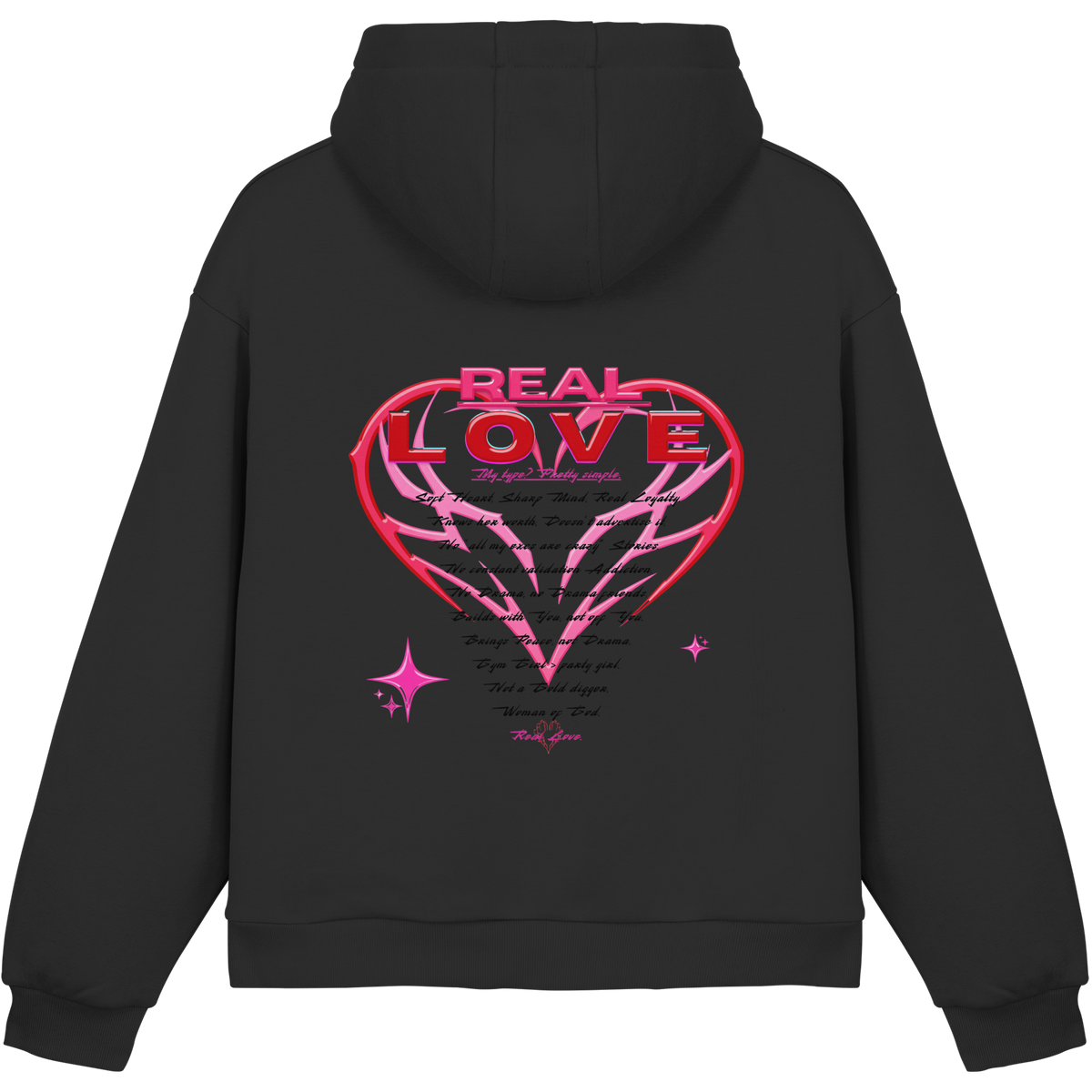 The Real Love - Peluş Kutulu Kapüşonlu Sweatshirt