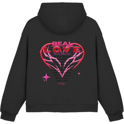 The Real Love - Peluş Kutulu Kapüşonlu Sweatshirt