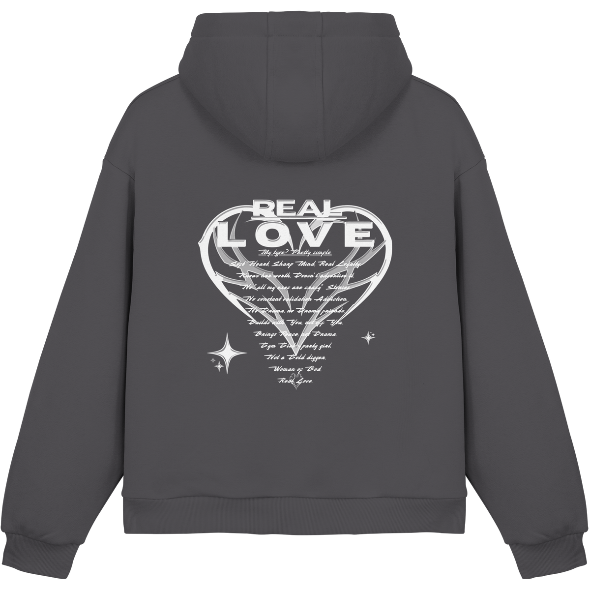 The REAL LOVE BASiCS - Fluffy Boxcut Hoodie