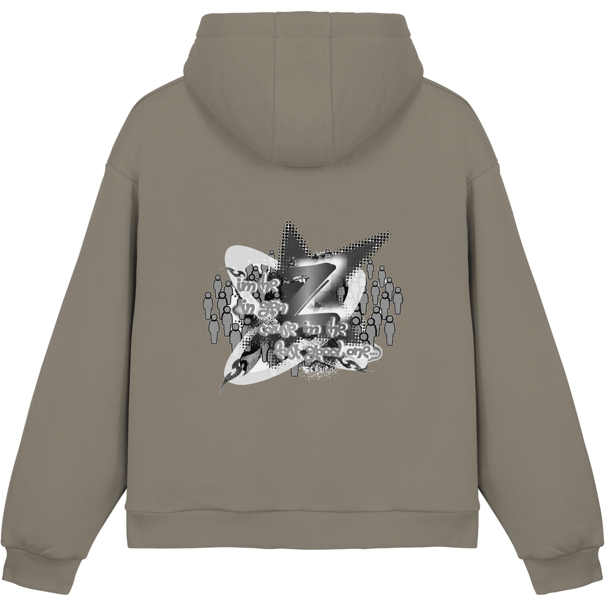 The Rebellion Z BASiCS - Felpa con cappuccio boxy fluffy