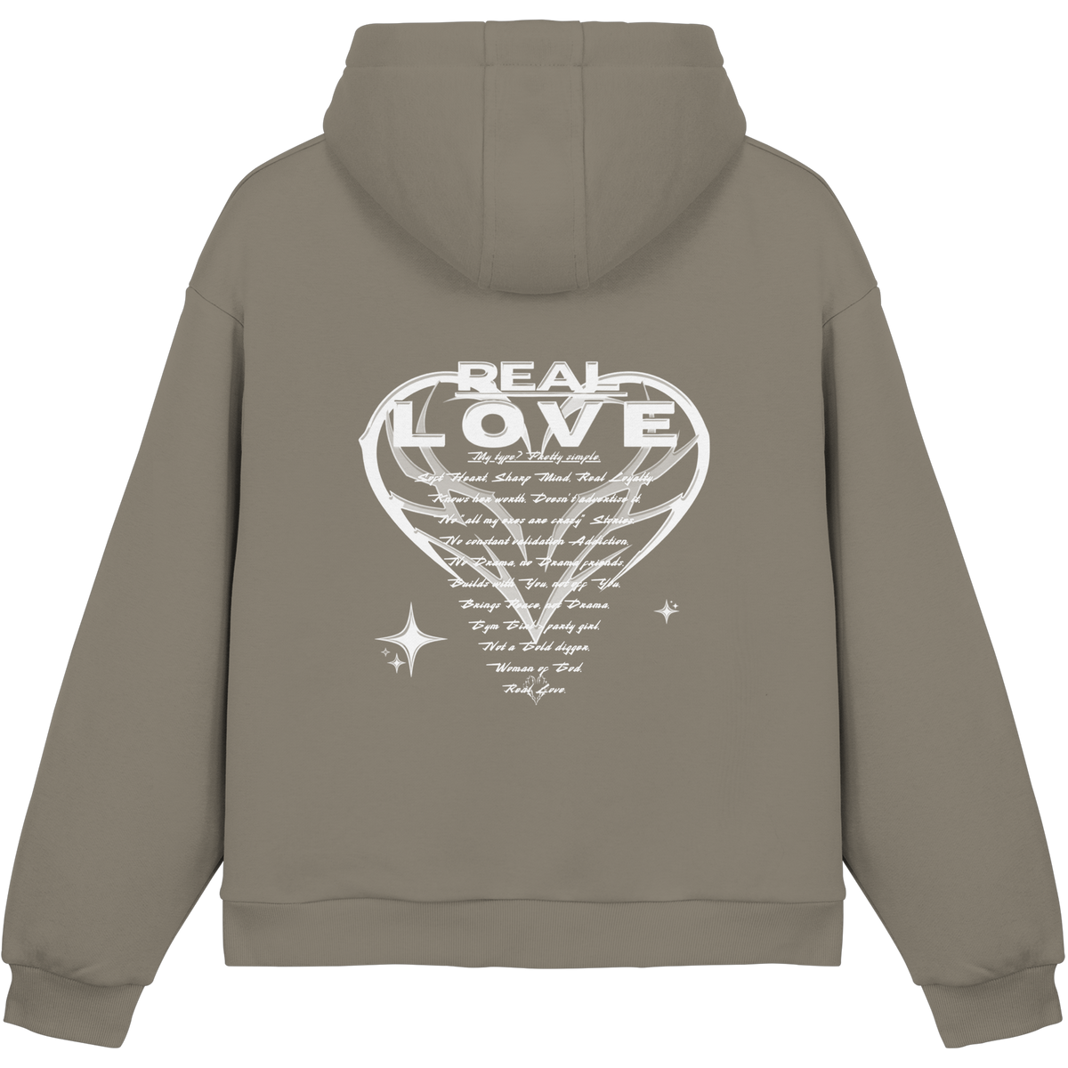 The REAL LOVE BASiCS - Fluffy Boxcut Hoodie