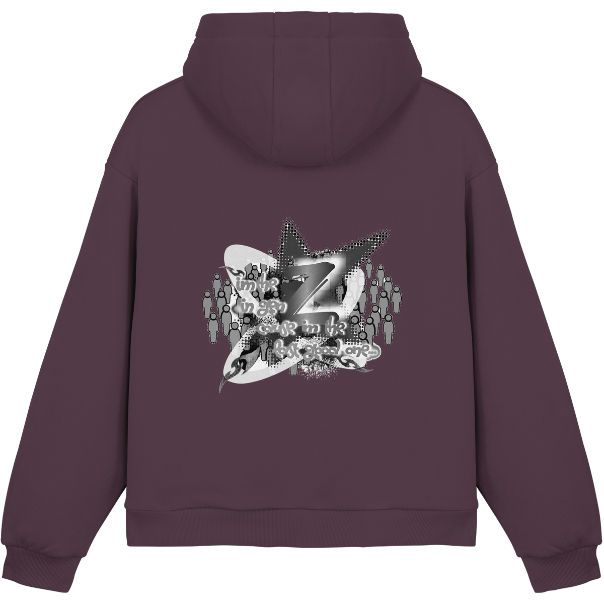 The Rebellion Z BASiCS - Felpa con cappuccio boxy fluffy