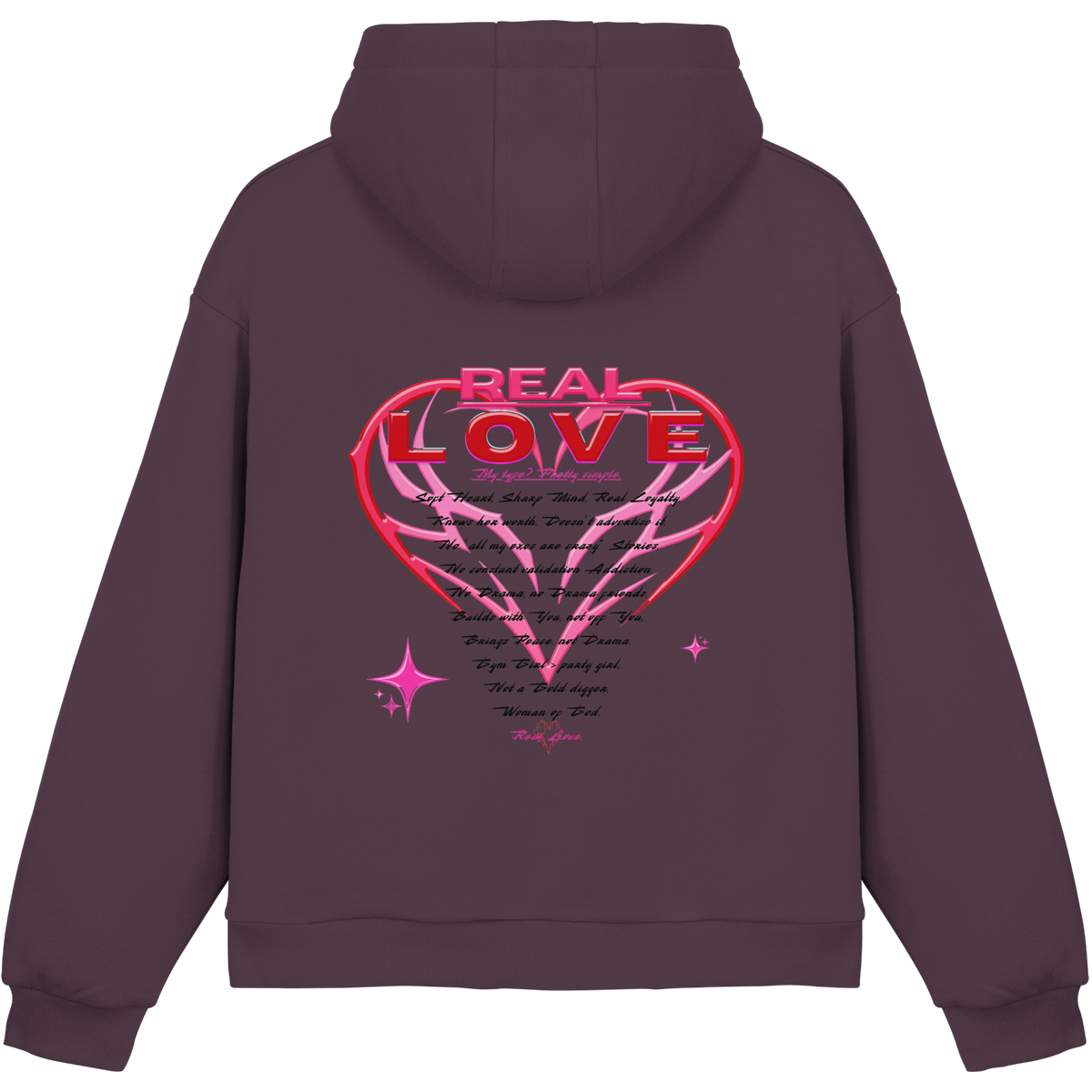 The Real Love - Peluş Kutulu Kapüşonlu Sweatshirt