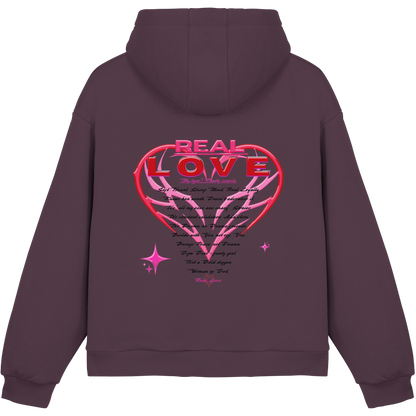 The Real Love - Peluş Kutulu Kapüşonlu Sweatshirt