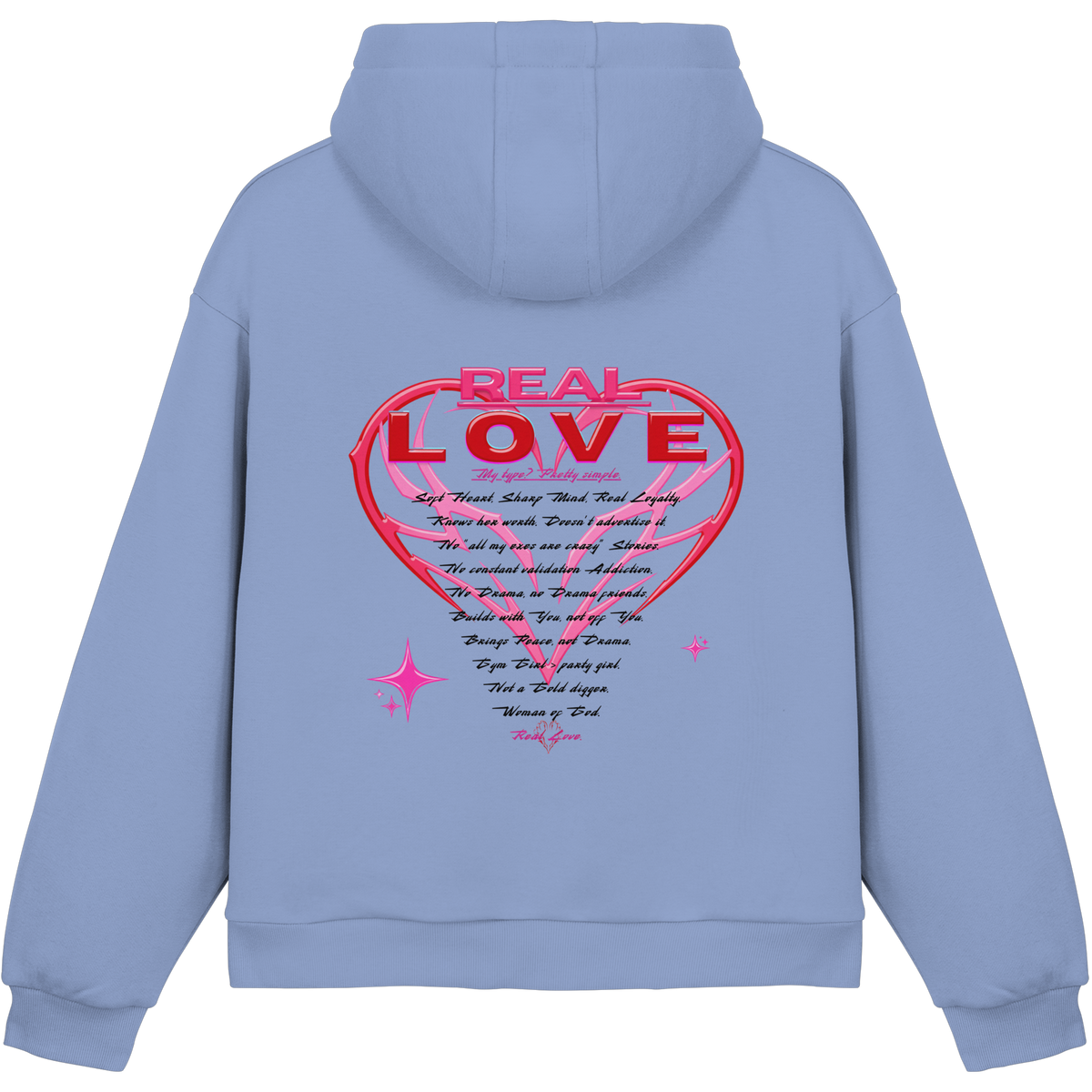 The Real Love - Peluş Kutulu Kapüşonlu Sweatshirt