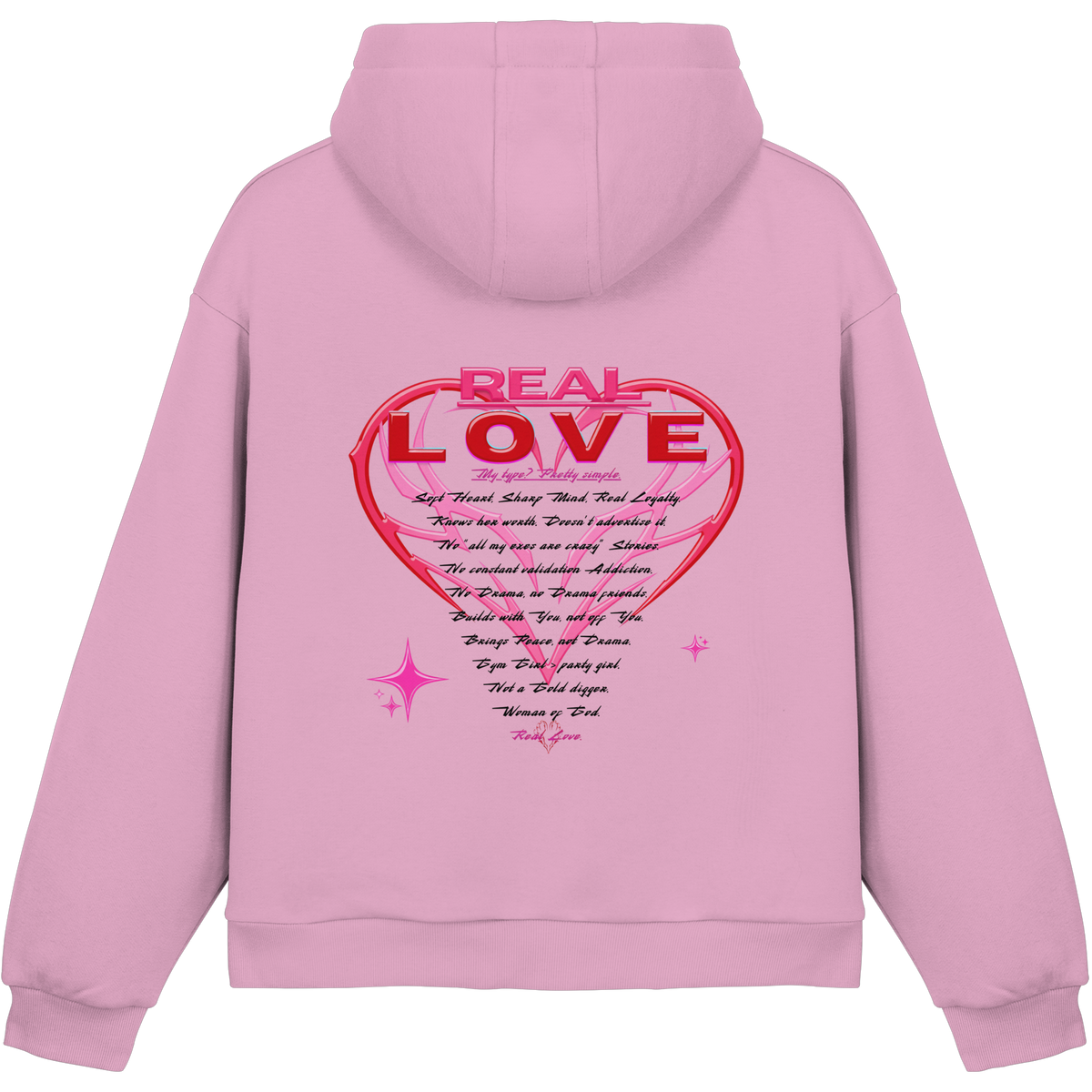 The Real Love - Peluş Kutulu Kapüşonlu Sweatshirt