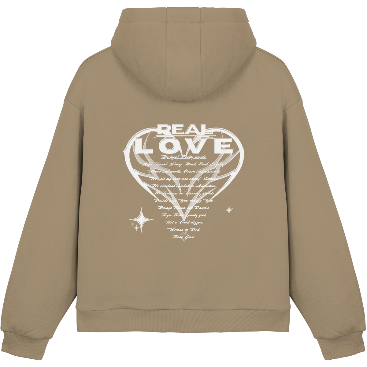 The REAL LOVE BASiCS - Fluffy Boxcut Hoodie