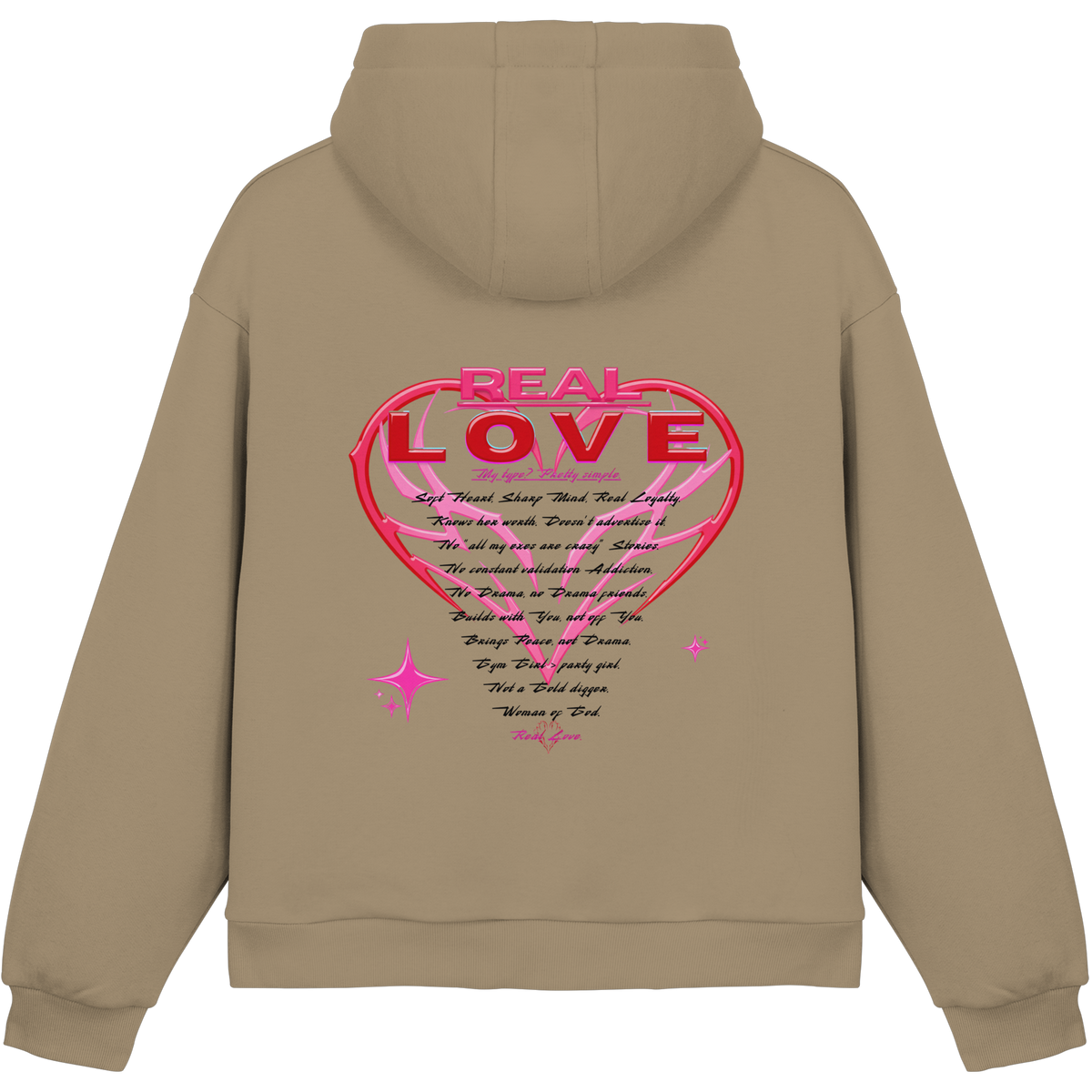 The Real Love - Peluş Kutulu Kapüşonlu Sweatshirt