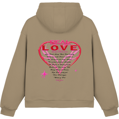 The Real Love - Peluş Kutulu Kapüşonlu Sweatshirt