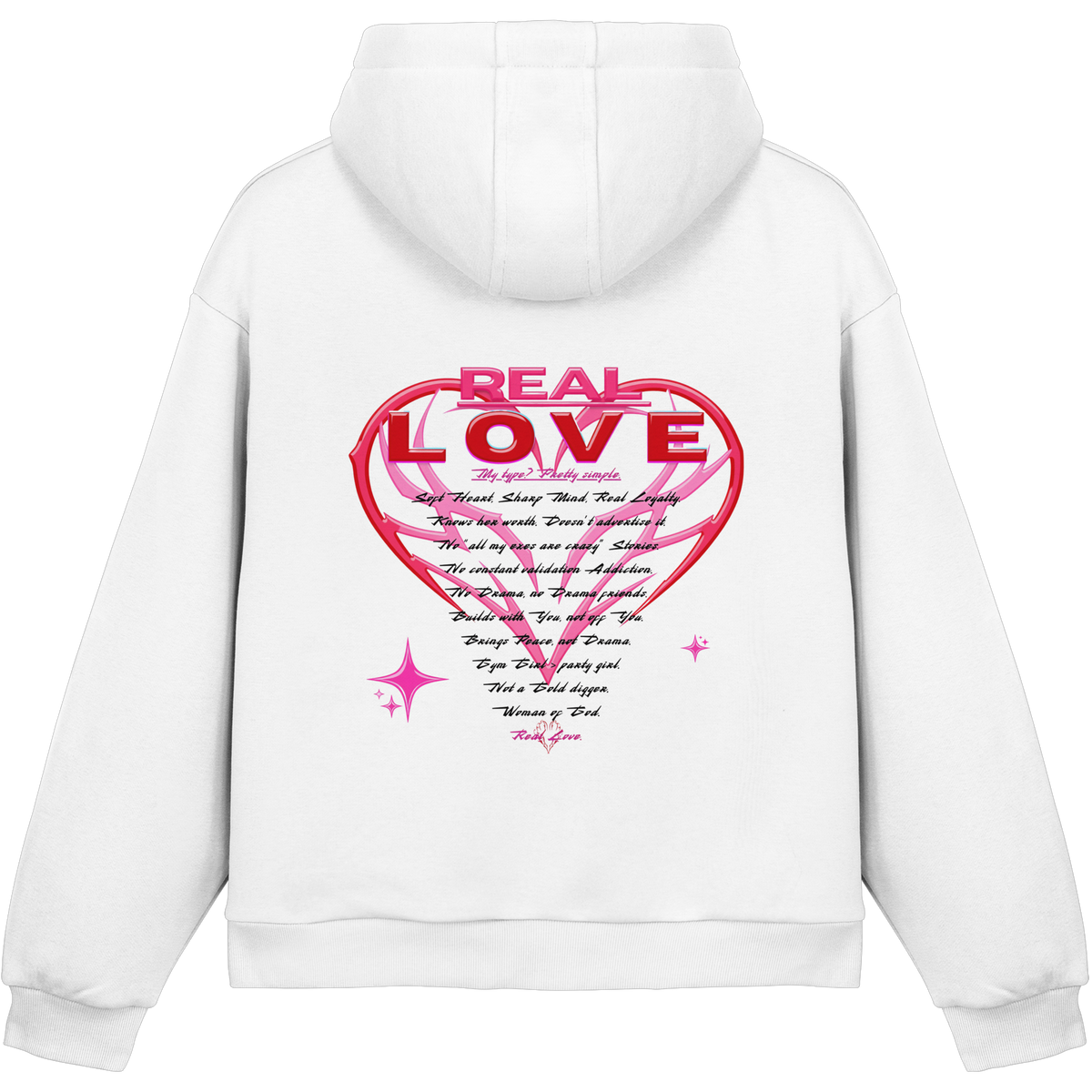 The Real Love - Peluş Kutulu Kapüşonlu Sweatshirt