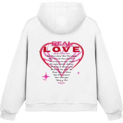 The Real Love - Peluş Kutulu Kapüşonlu Sweatshirt