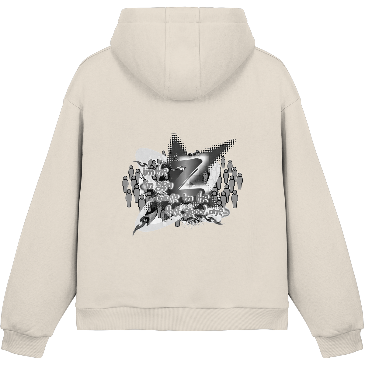 The Rebellion Z BASiCS - Felpa con cappuccio boxy fluffy