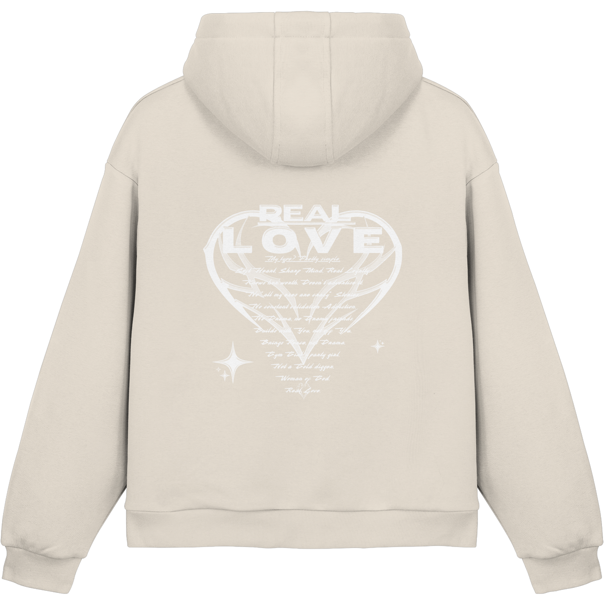 The REAL LOVE BASiCS - Fluffy Boxcut Hoodie