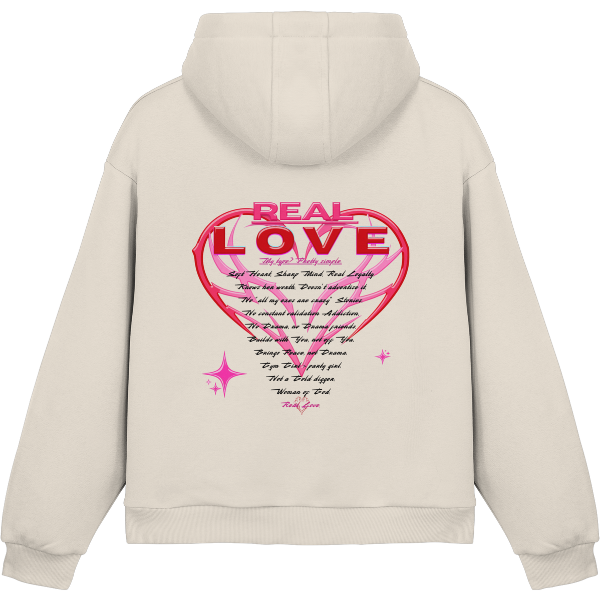 The Real Love - Peluş Kutulu Kapüşonlu Sweatshirt