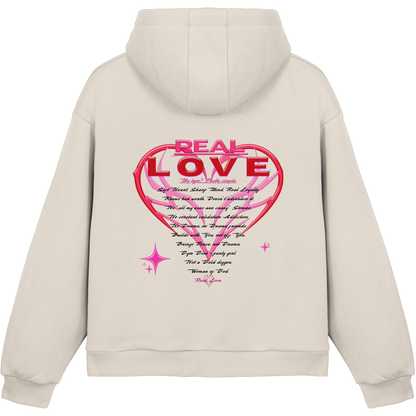 The Real Love - Peluş Kutulu Kapüşonlu Sweatshirt