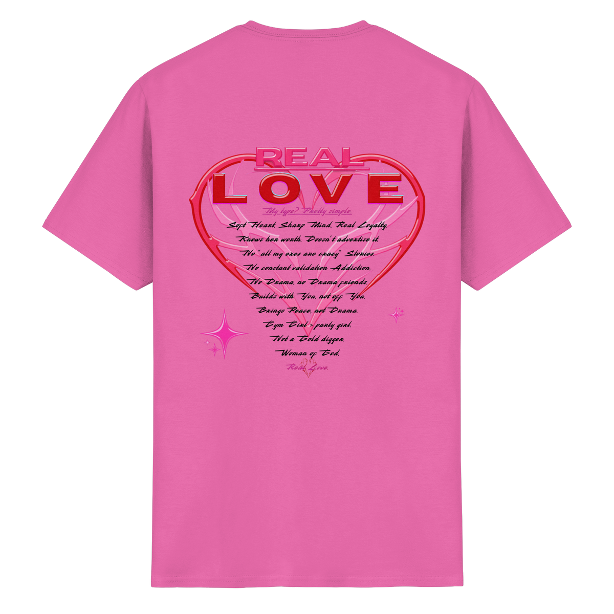 The Real Love - Schweres Baumwoll-T-Shirt