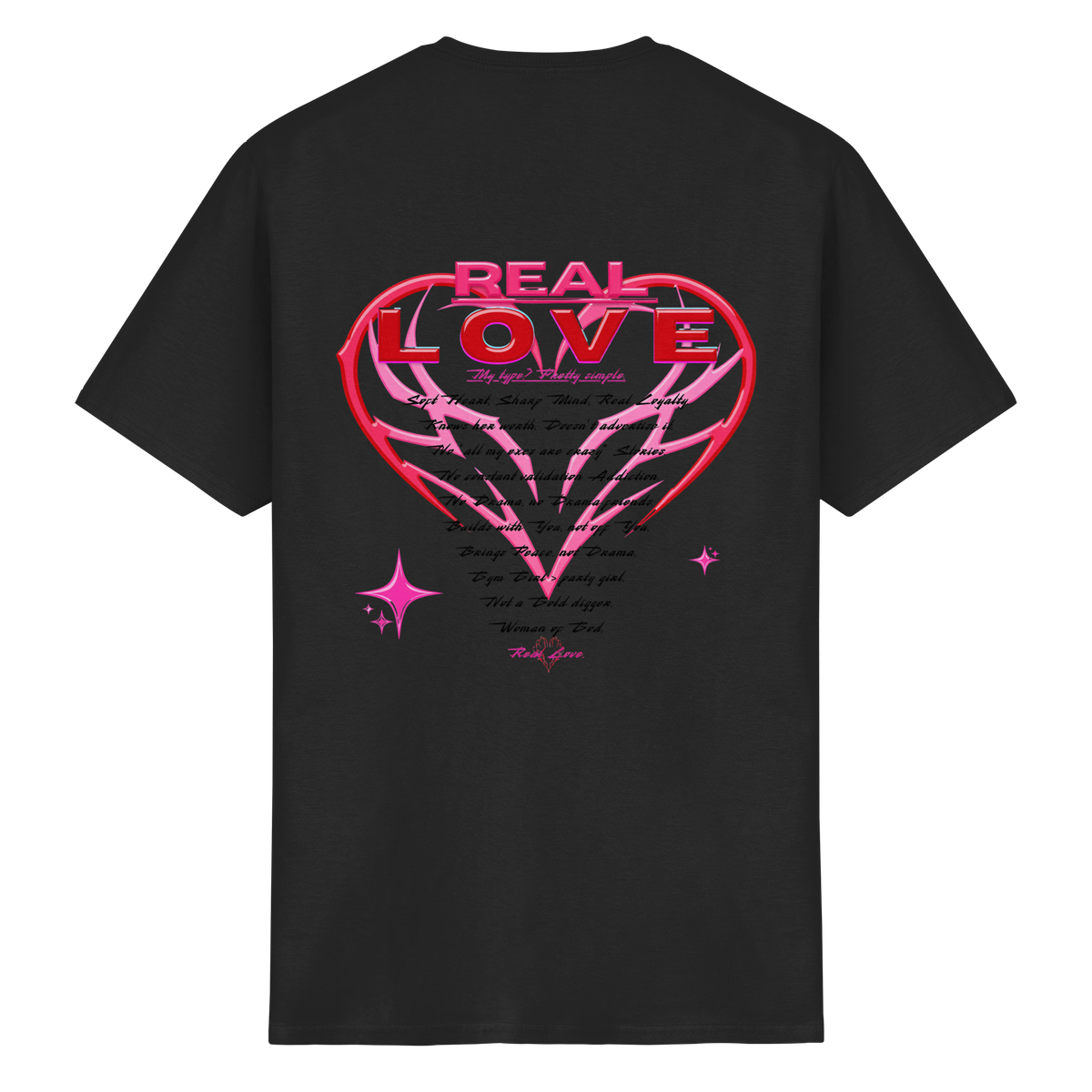 The Real Love - Schweres Baumwoll-T-Shirt