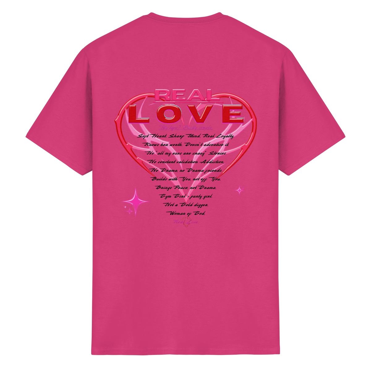 The Real Love - Schweres Baumwoll-T-Shirt