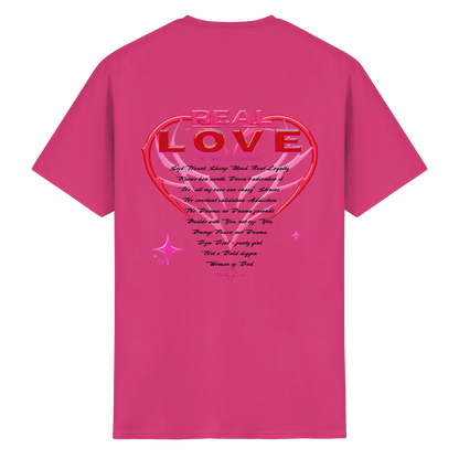 The Real Love - Schweres Baumwoll-T-Shirt