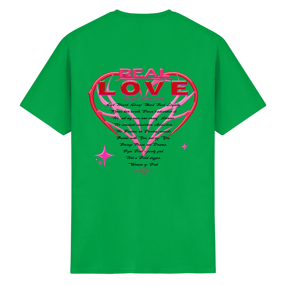 The Real Love - Schweres Baumwoll-T-Shirt