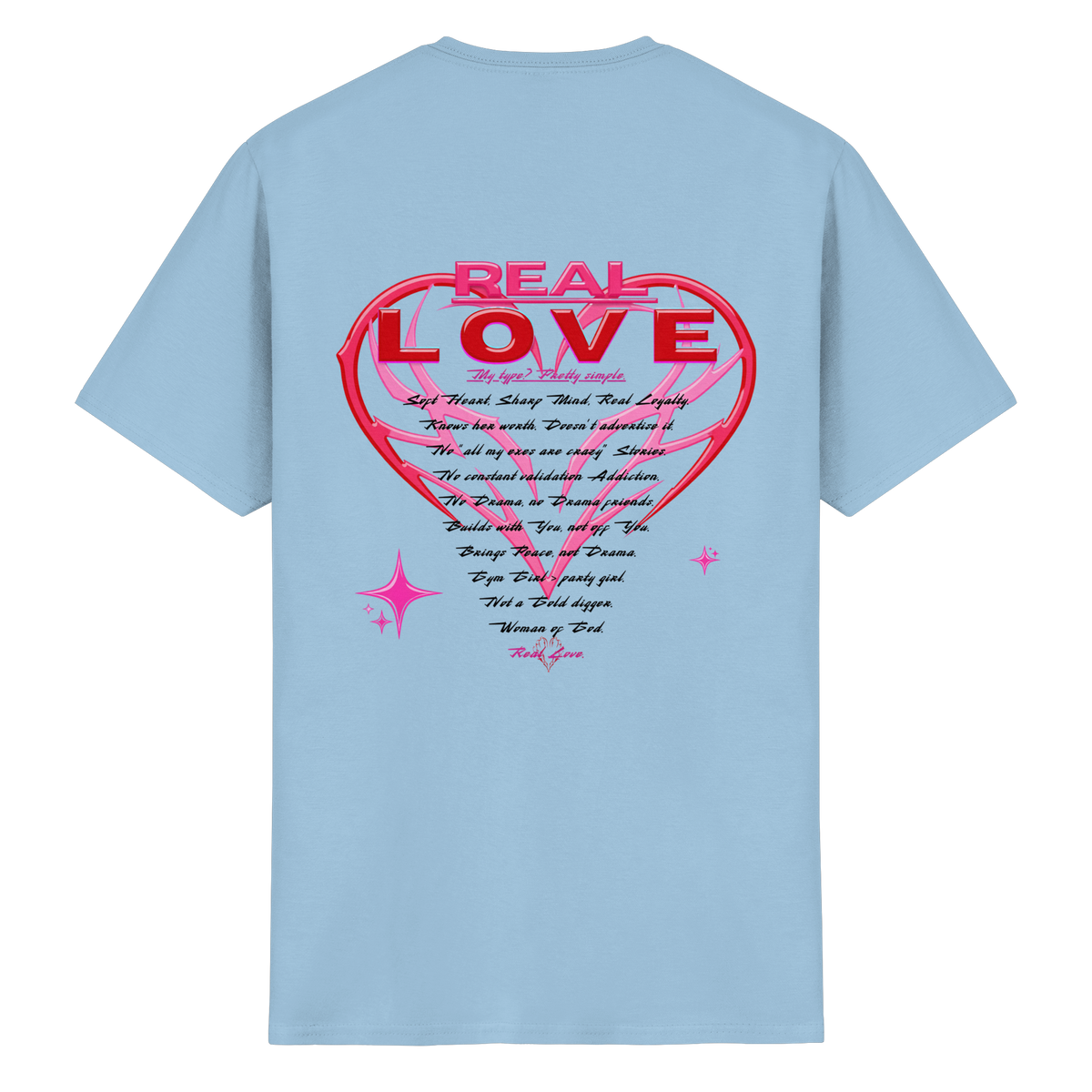 The Real Love - Schweres Baumwoll-T-Shirt