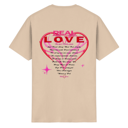 The Real Love - Schweres Baumwoll-T-Shirt