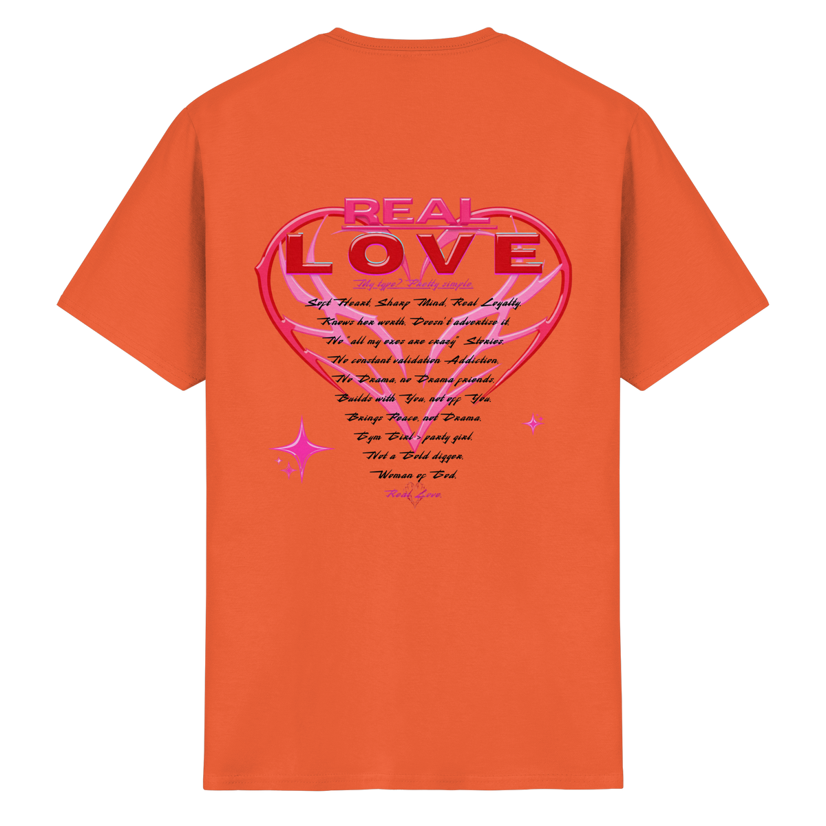 The Real Love - Schweres Baumwoll-T-Shirt