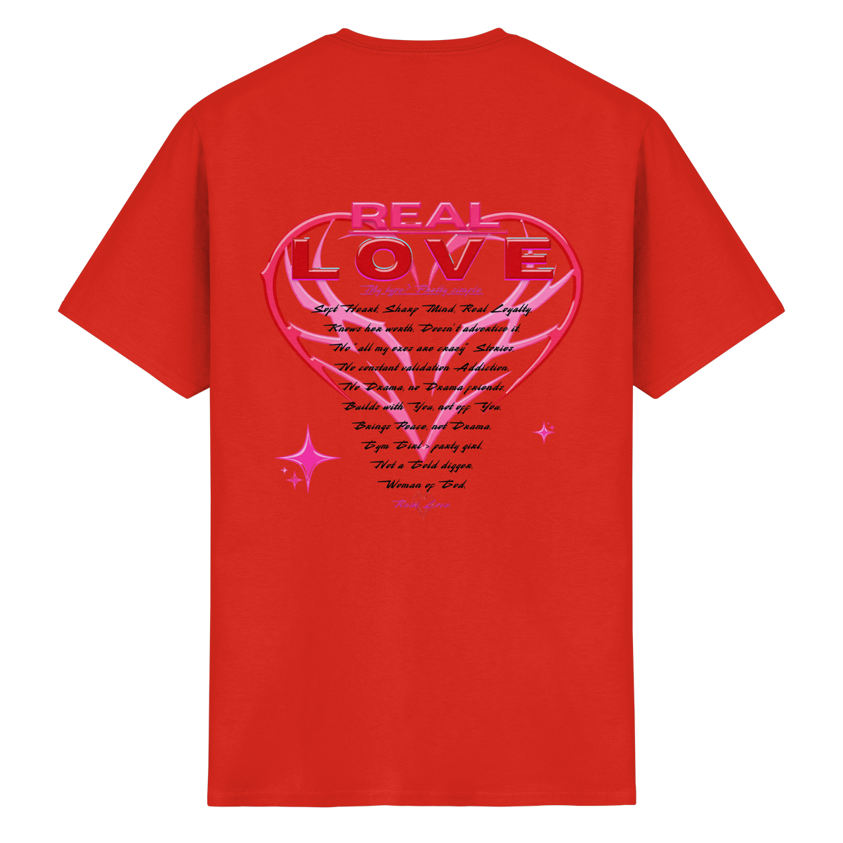 The Real Love - Schweres Baumwoll-T-Shirt