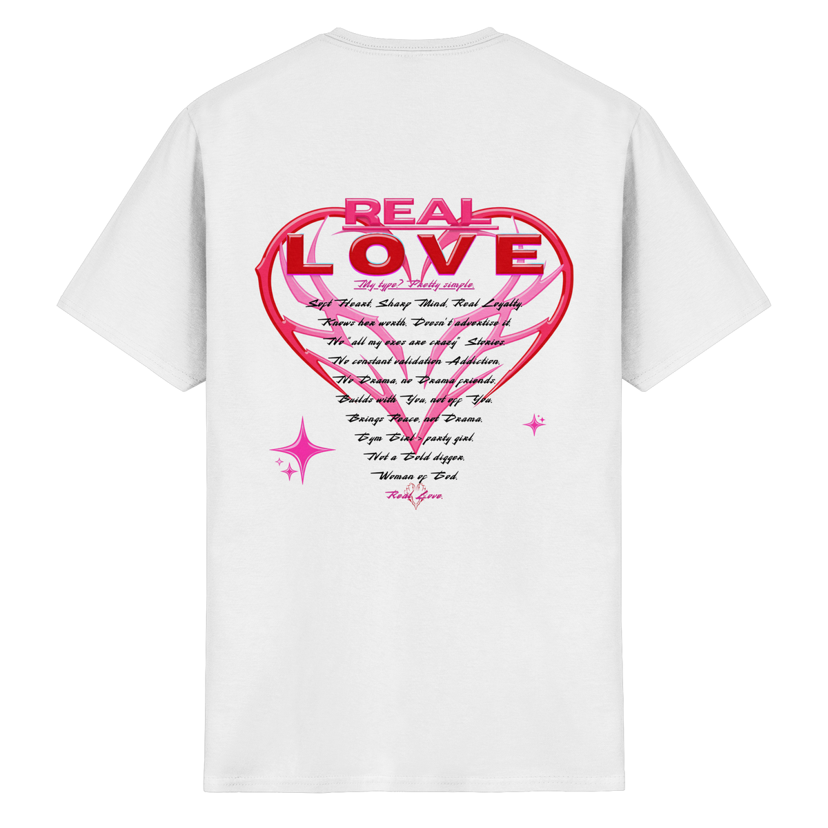The Real Love - Schweres Baumwoll-T-Shirt