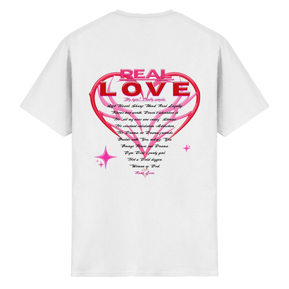 The Real Love - Schweres Baumwoll-T-Shirt