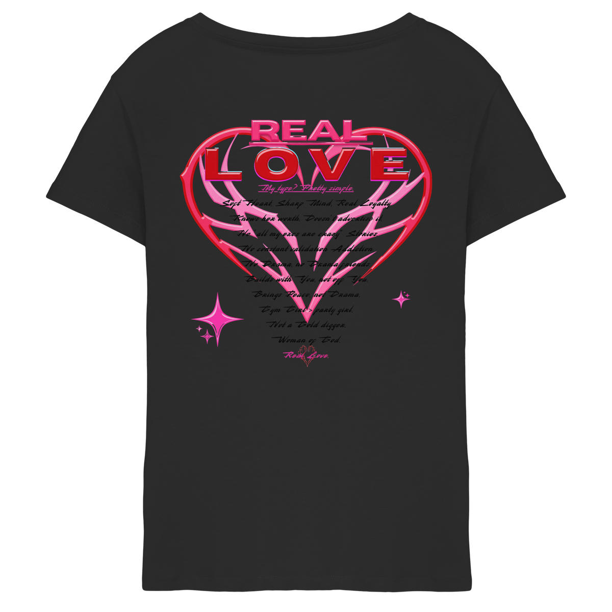 The Real Love - Ladies V-Neck Shirt