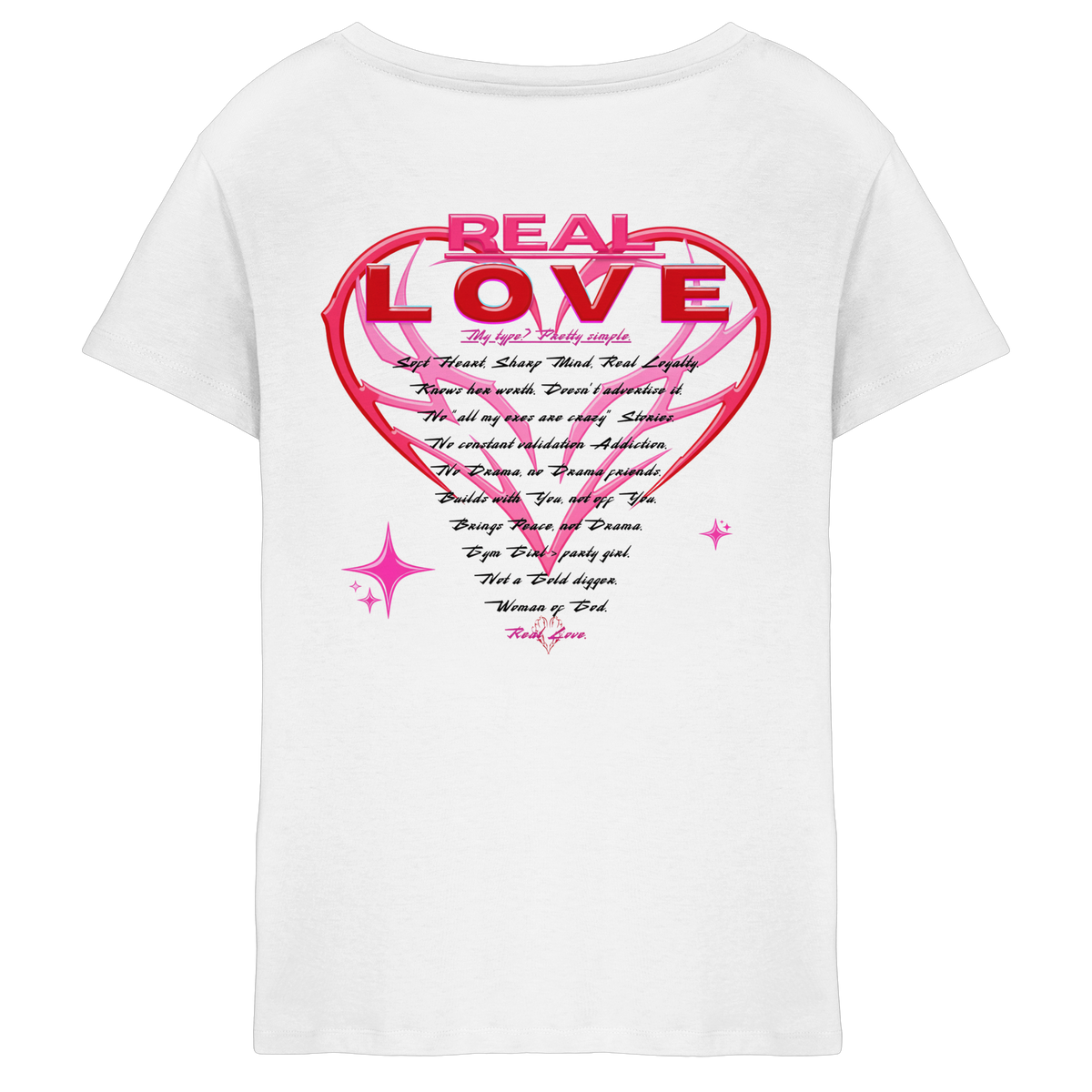 The Real Love - Ladies V-Neck Shirt