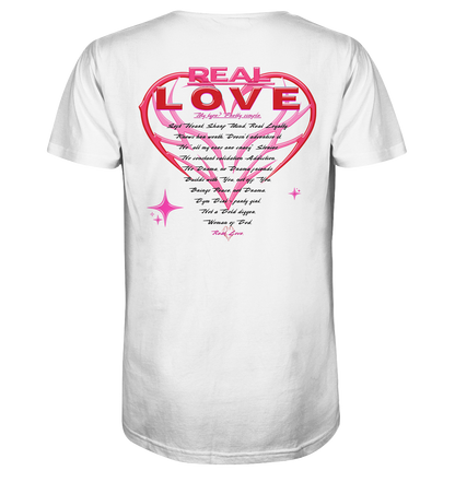 The Real Love - Mens Organic V-Neck Shirt