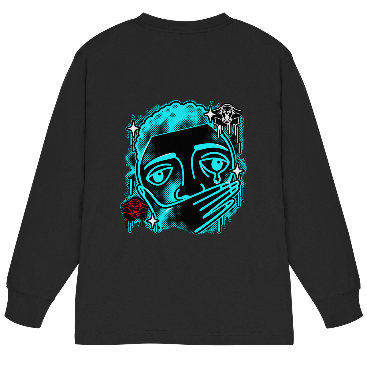 The Meme - T-shirt a maniche lunghe oversize pesante in cotone biologico