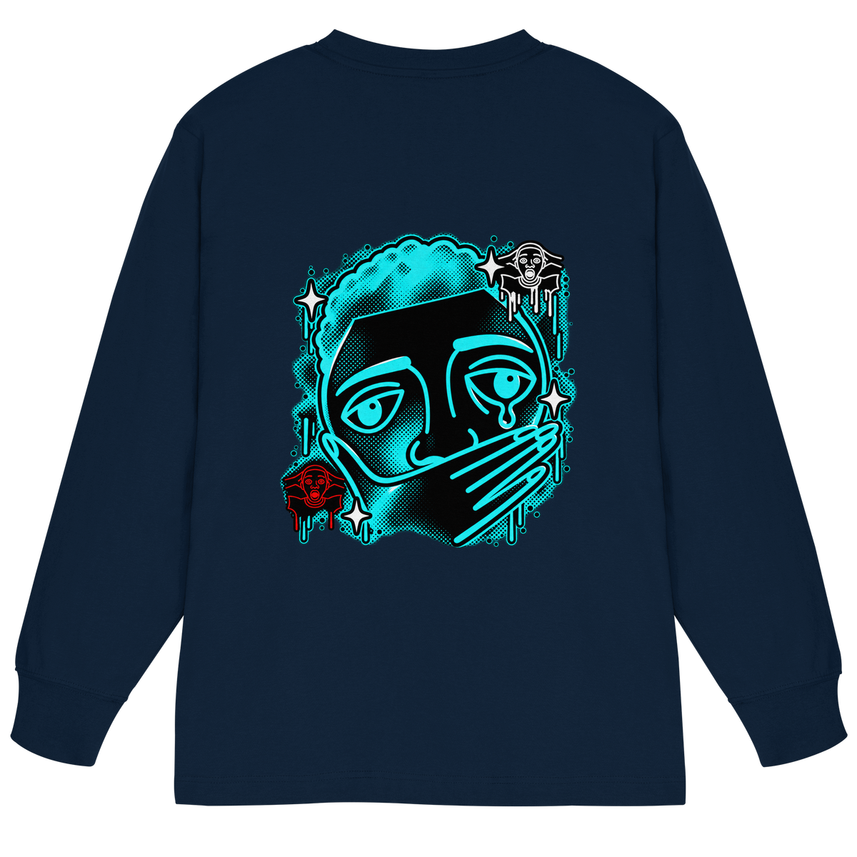 The Meme - T-shirt a maniche lunghe oversize pesante in cotone biologico
