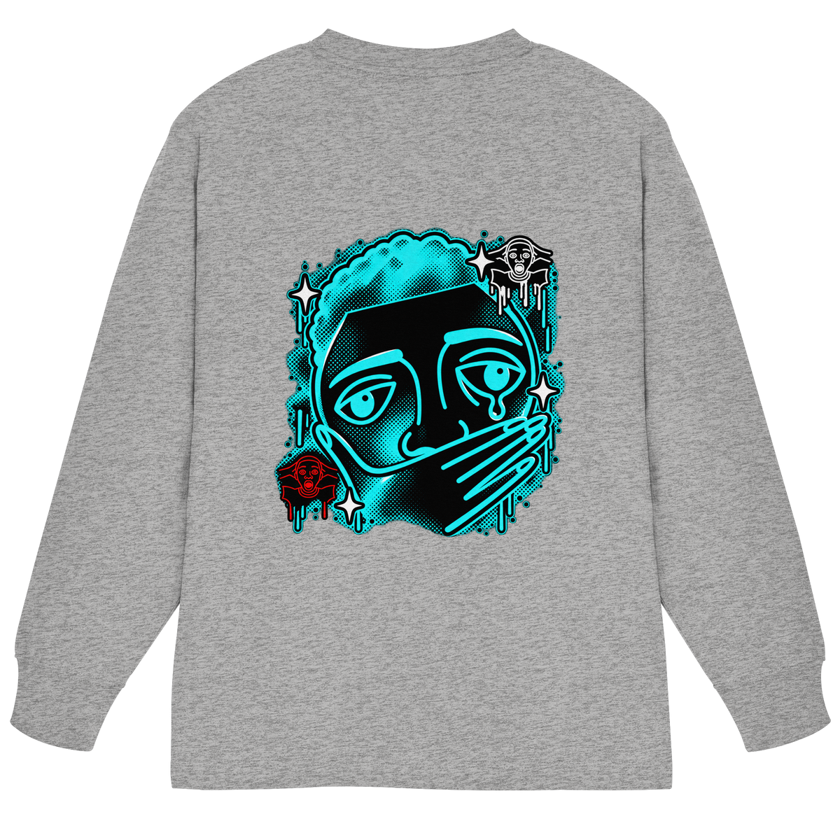 The Meme - T-shirt a maniche lunghe oversize pesante in cotone biologico