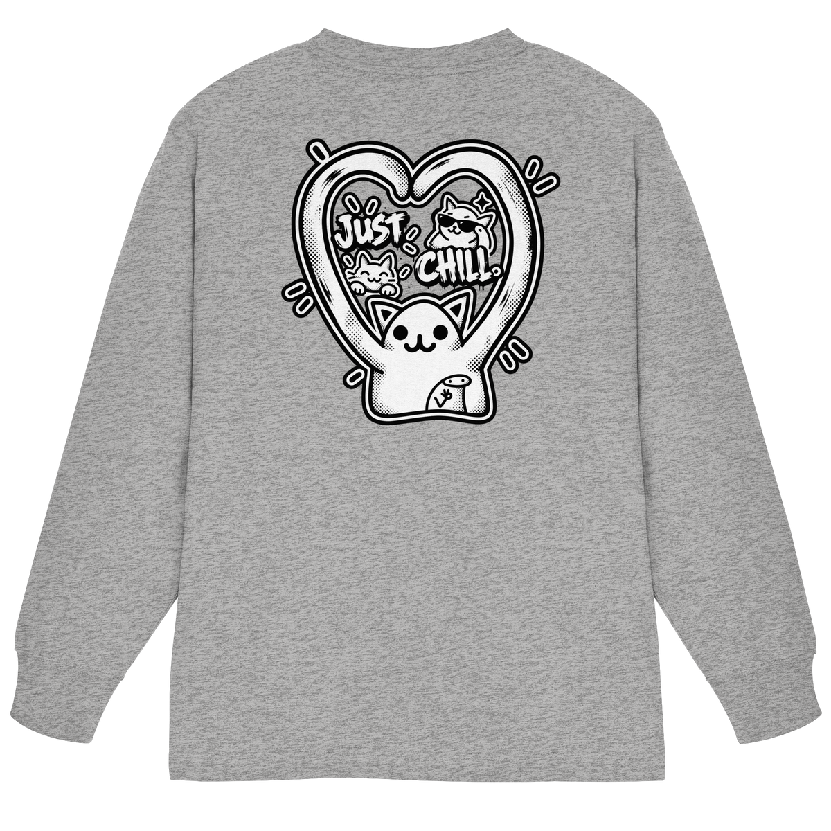 low CORTiSOL - T-shirt a maniche lunghe oversize pesante biologica