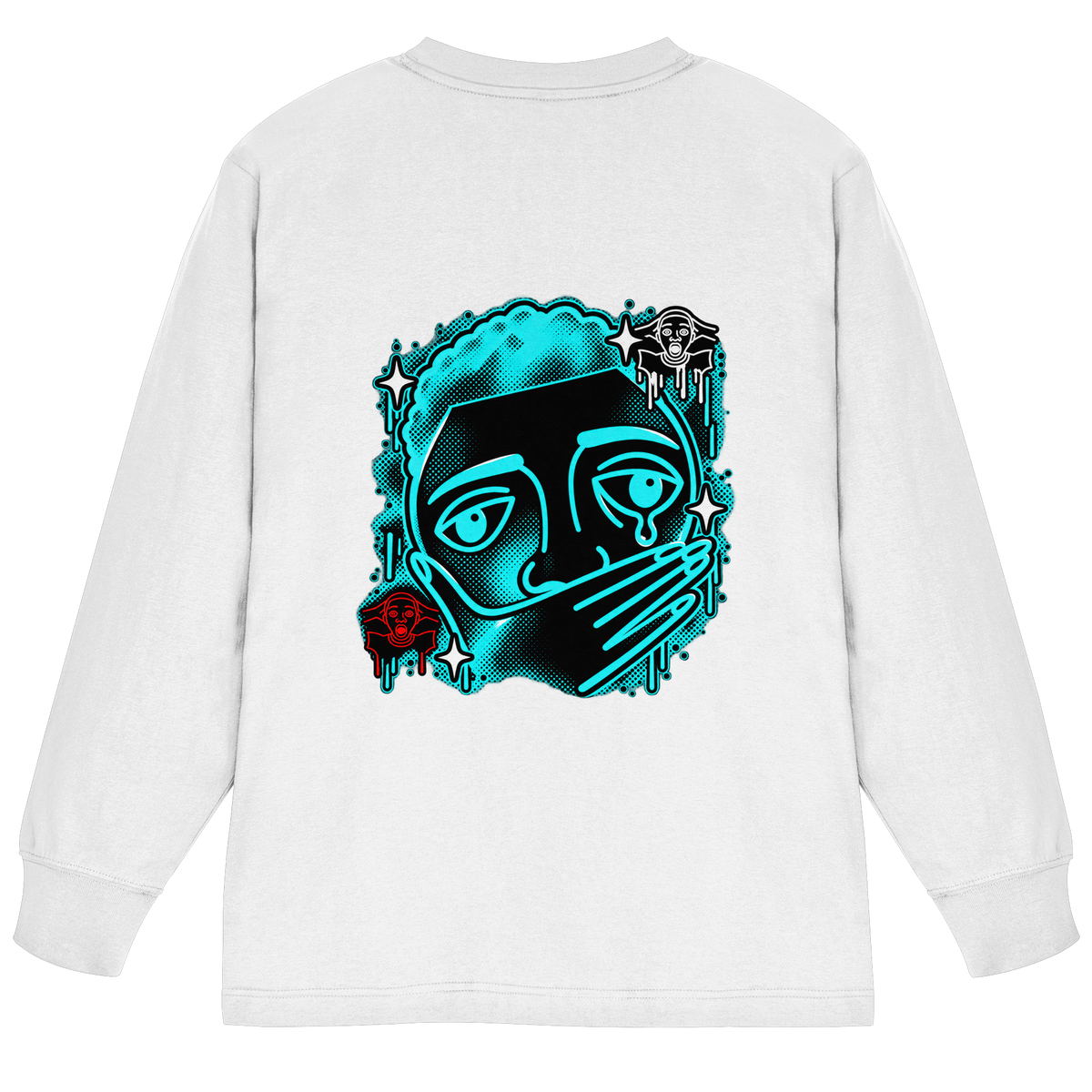 The Meme - T-shirt a maniche lunghe oversize pesante in cotone biologico