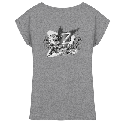 T-Shirt da donna con spalla estesa Rebellion Z BASiCS