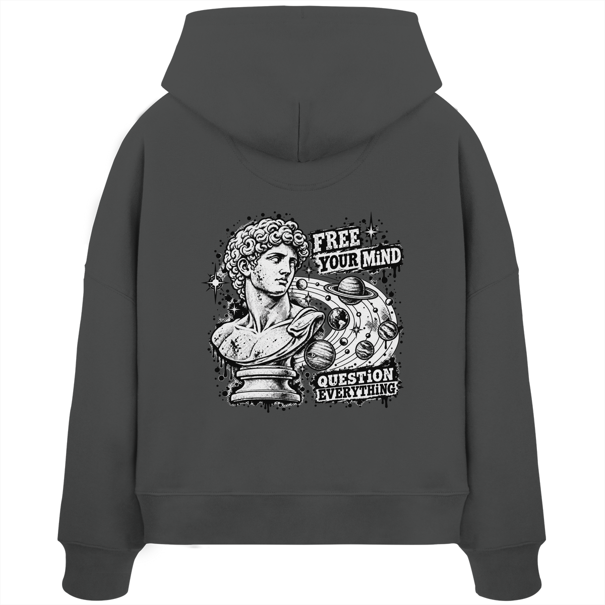 The Philosopher - Felpa con cappuccio boxcut biologica da donna