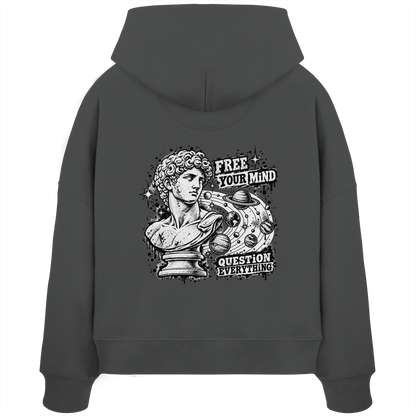 The Philosopher - Felpa con cappuccio boxcut biologica da donna